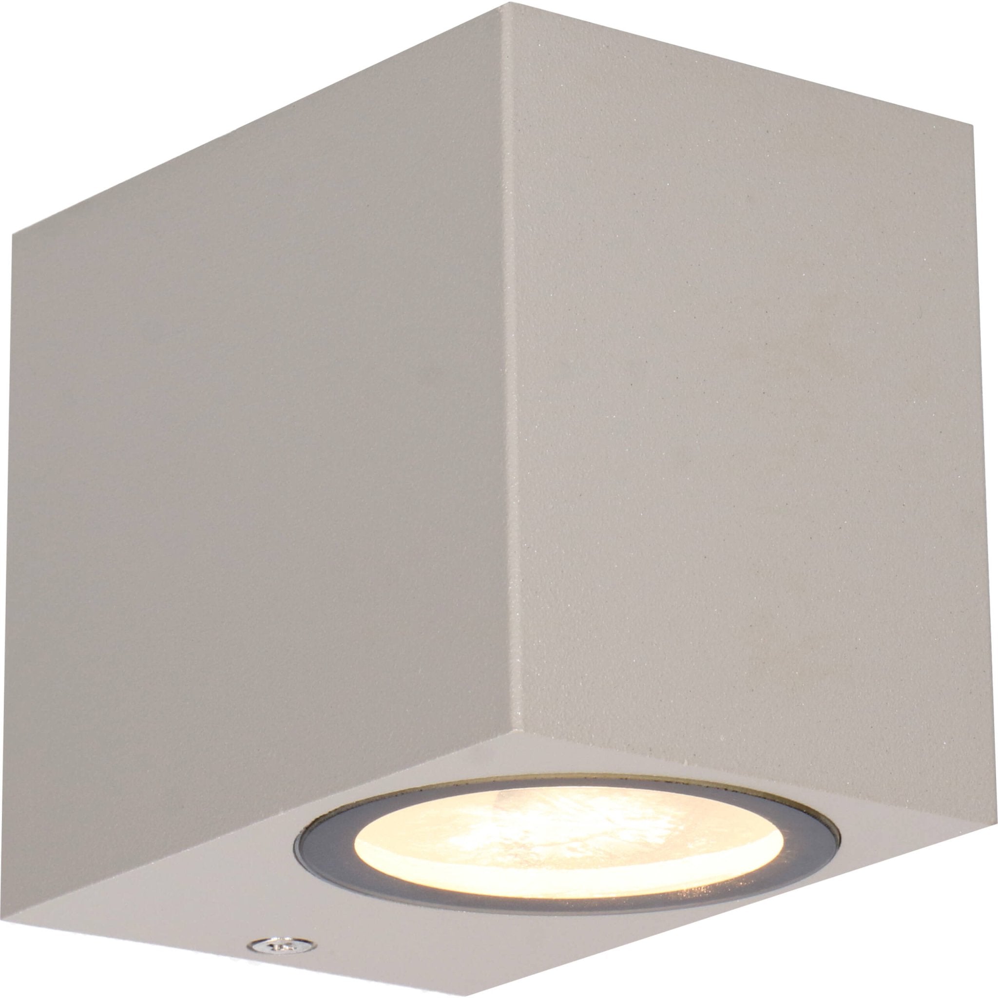 LED Wandlamp buiten met GU10 fitting - Rome - Vierkant - IP44 - Grijs - LED.nl