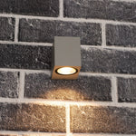 LED Wandlamp buiten met GU10 fitting - Rome - Vierkant - IP44 - Grijs - LED.nl