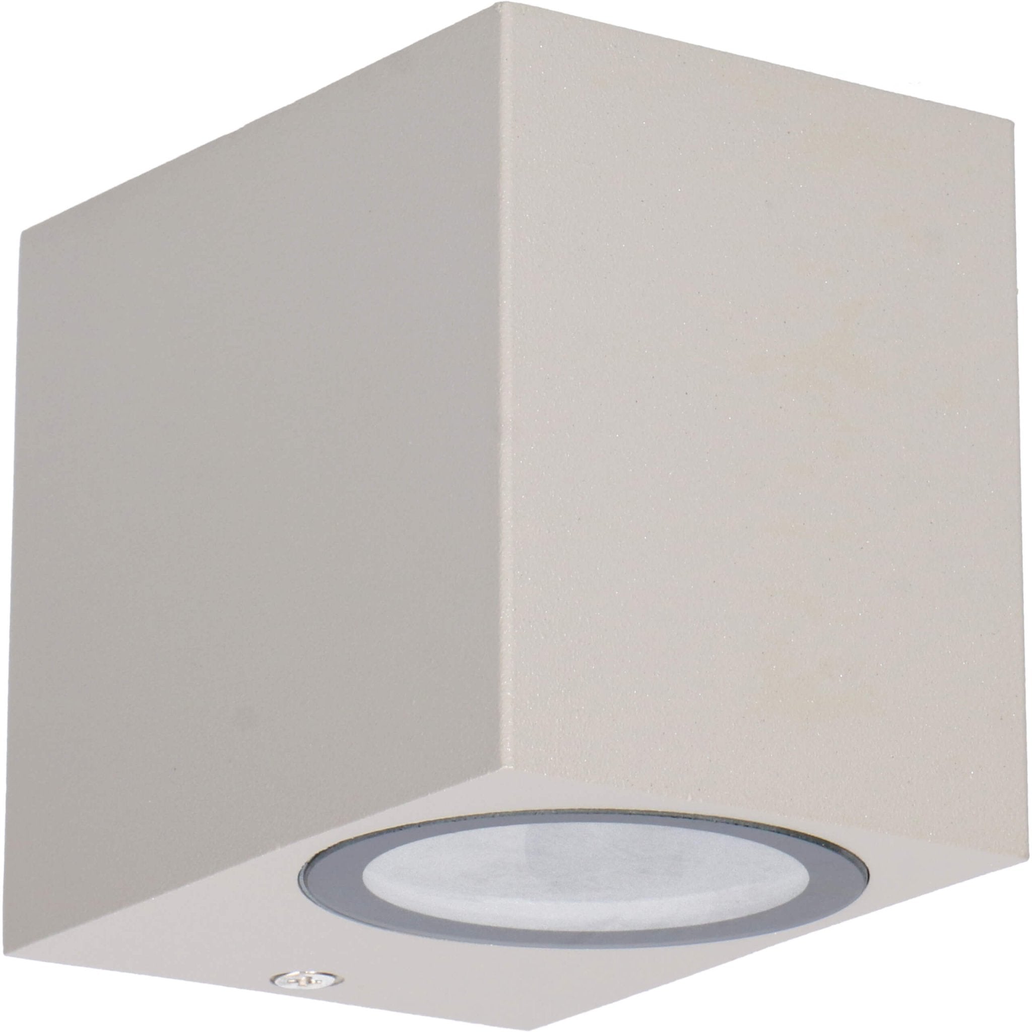 LED Wandlamp buiten met GU10 fitting - Rome - Vierkant - IP44 - Grijs - LED.nl
