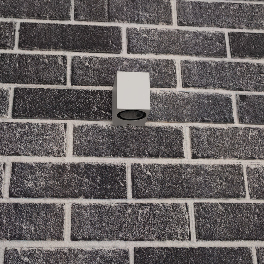 6 pack - LED's Light LED Wandlamp Buiten met GU10 fitting - Vierkant - IP44 - Wit - Model Rome Wandlampen LED.nl