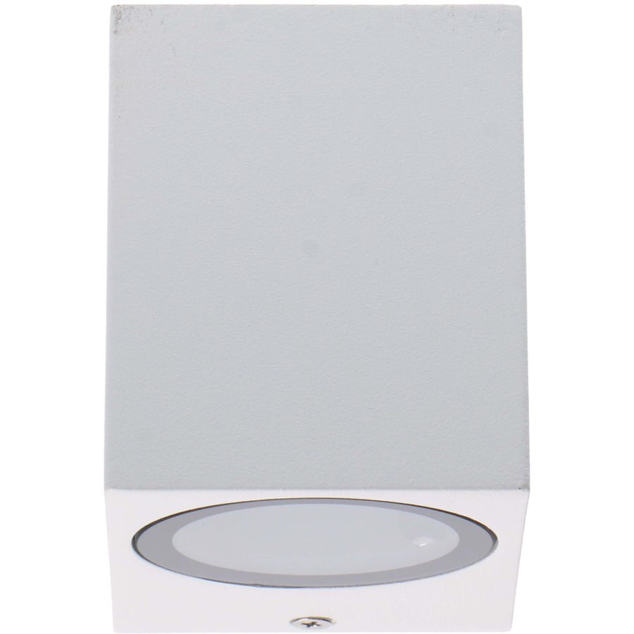 6 pack - LED's Light LED Wandlamp Buiten met GU10 fitting - Vierkant - IP44 - Wit - Model Rome Wandlampen LED.nl