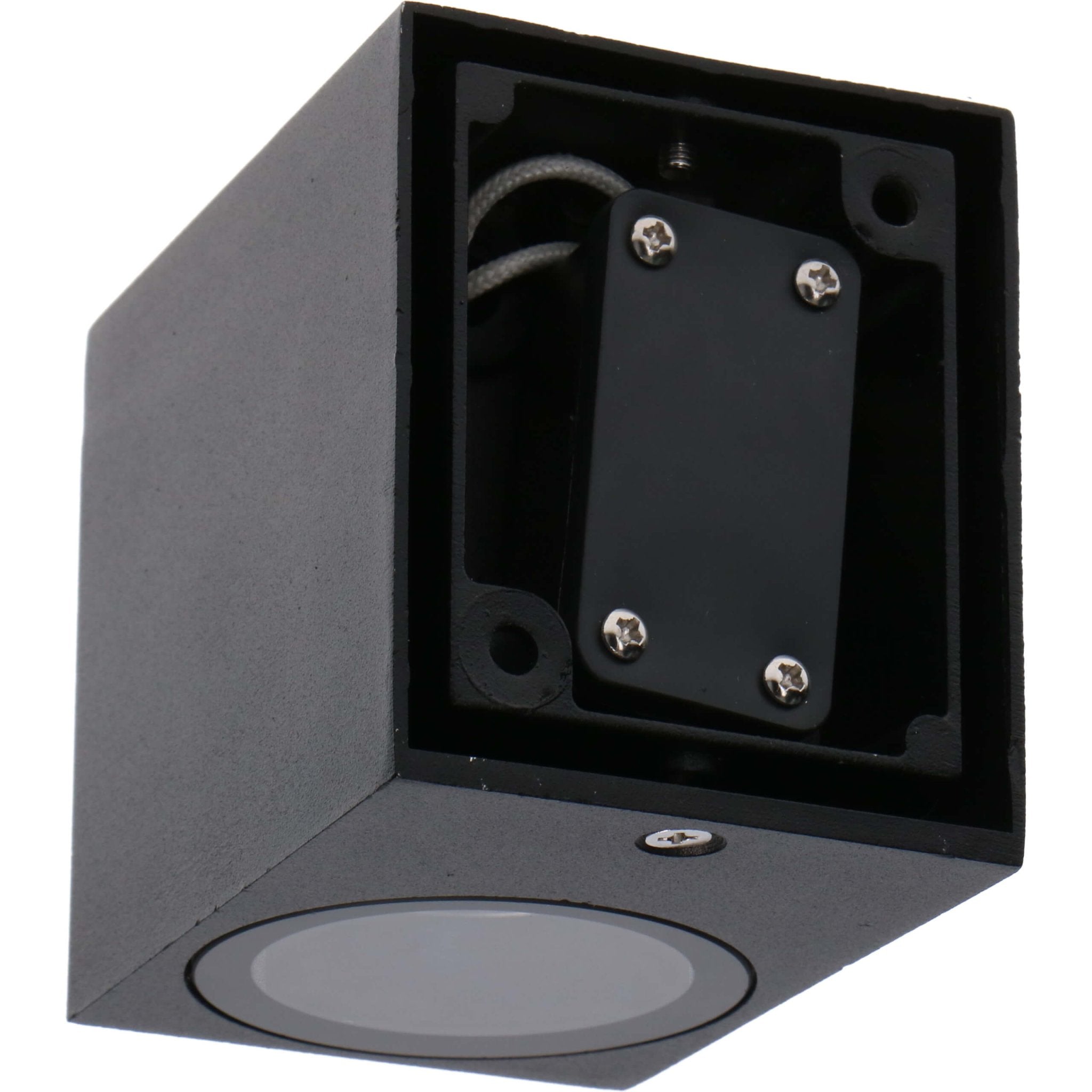 LED Wandlamp buiten met GU10 fitting - Rome - Vierkant - IP44 - Zwart - LED.nl