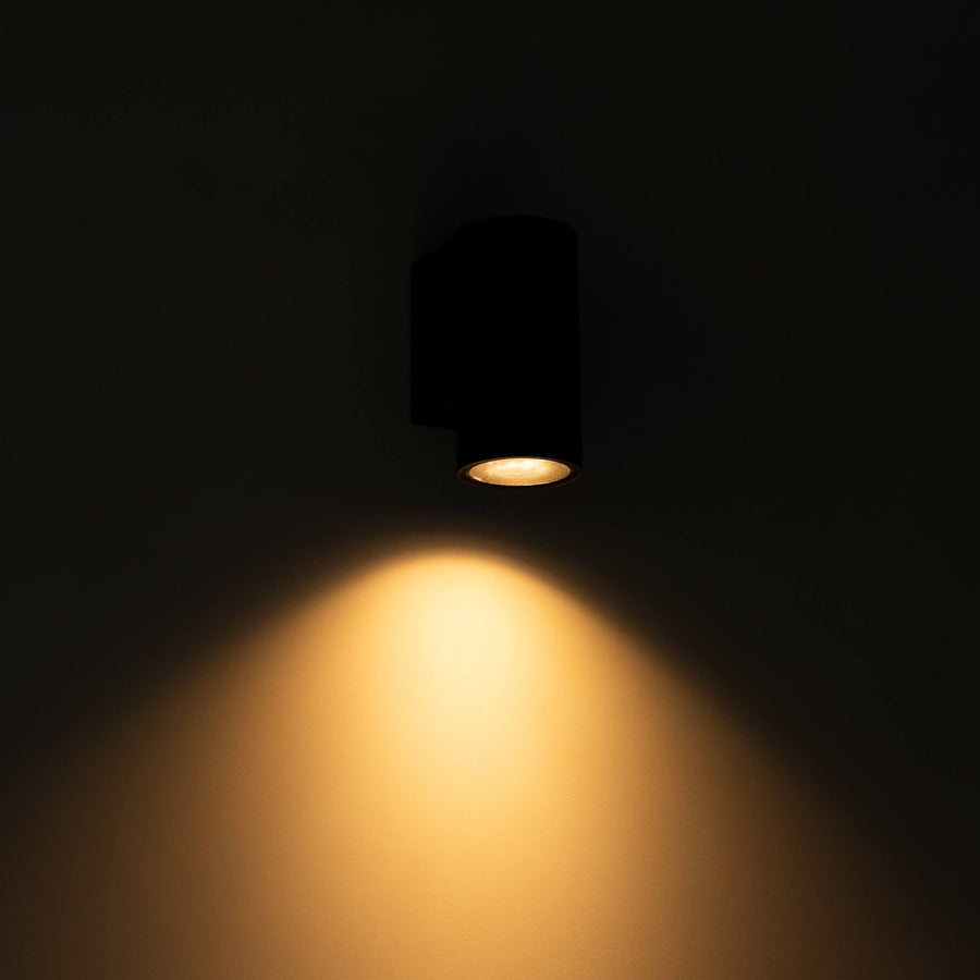 LED's Light Outdoor Wall Lamp - GU10 fitting - IP44 waterproof - Anthracite - Model Carpi - LED.nl