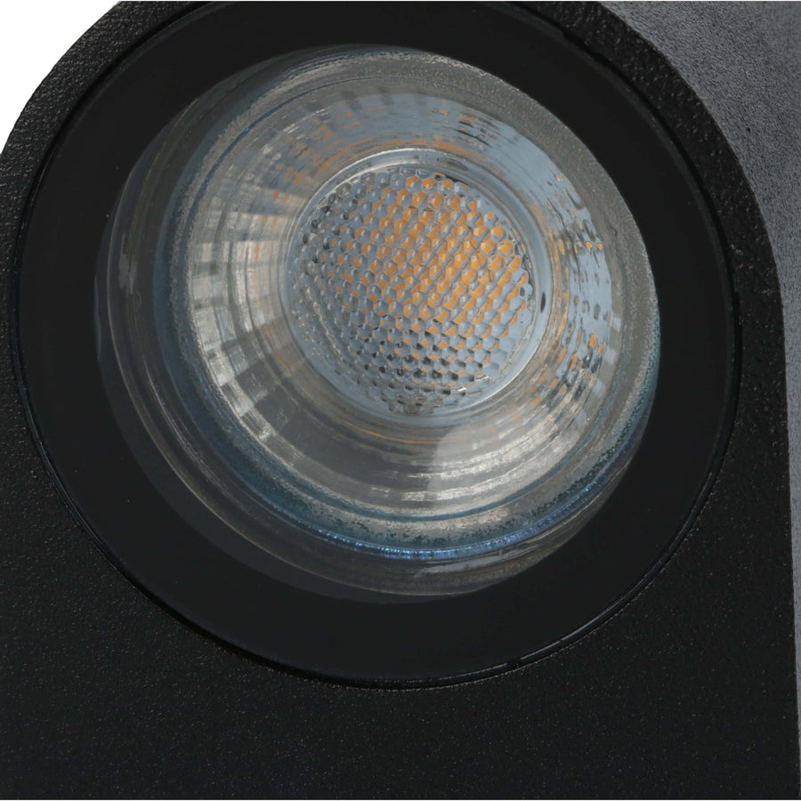 5 pack - LED's Light LED Wandlamp buiten met GU10 fitting - Rond - Model San Marino - IP44 - Zwart Wandlampen LED.nl