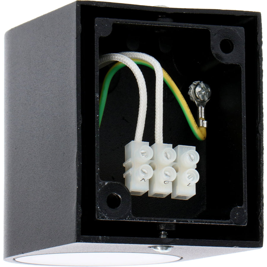 5 pack - LED's Light LED Wandlamp buiten met GU10 fitting - Rond - Model San Marino - IP44 - Zwart Wandlampen LED.nl