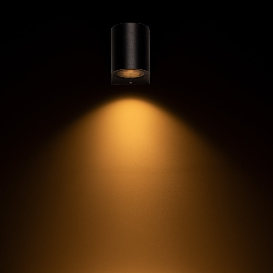 5 pack - LED's Light LED Wandlamp buiten met GU10 fitting - Rond - Model San Marino - IP44 - Zwart Wandlampen LED.nl