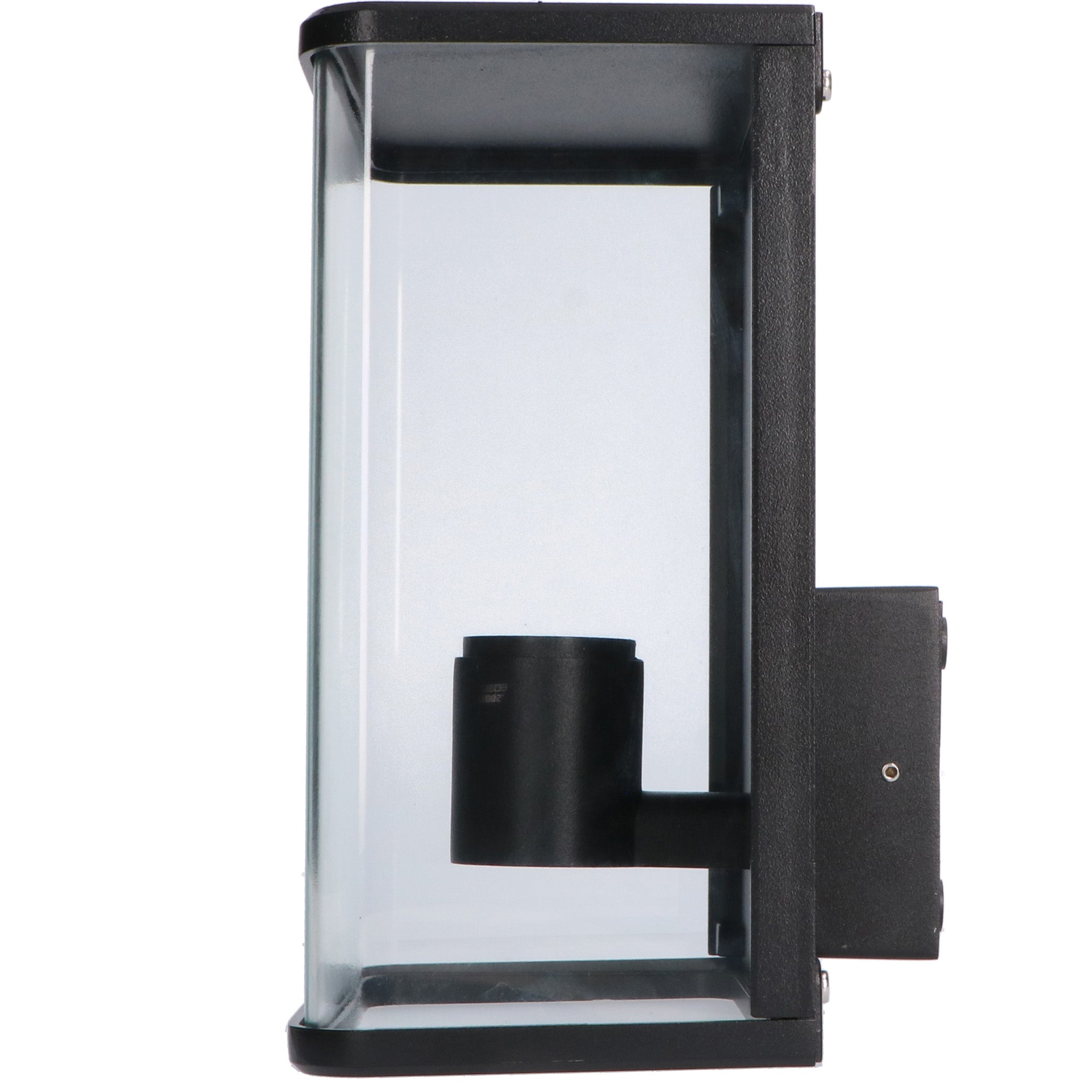 LED Wandlamp Glas - Rondom licht - Rechthoek - E27 fitting - IP44 - Zwart - LED.nl