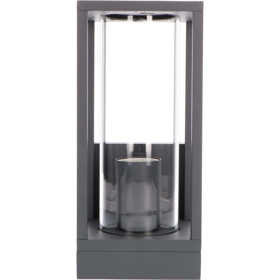 LED's Light LED Wall lamp with glass windows - Rectangle - E27 fitting - IP44 - Anthracite - LED.nl