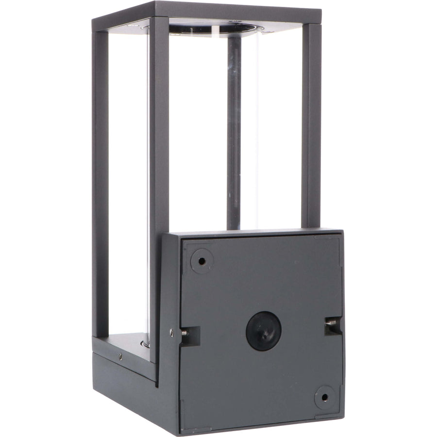 LED's Light LED Wall lamp with glass windows - Rectangle - E27 fitting - IP44 - Anthracite - LED.nl