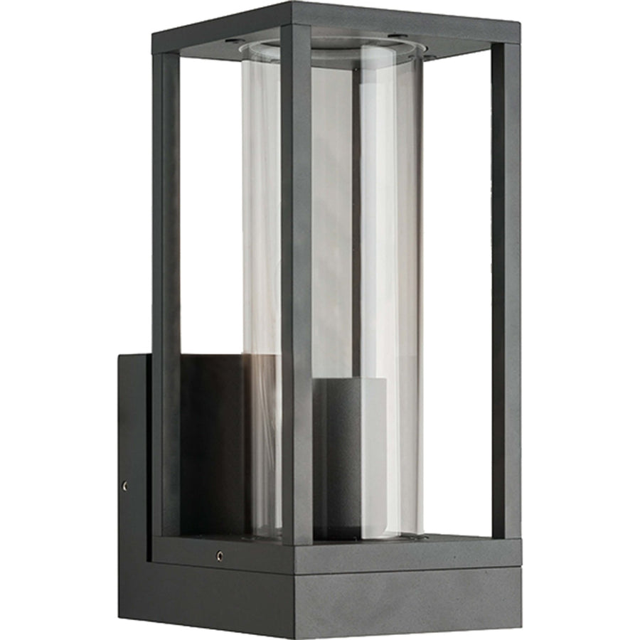 LED's Light LED Wall lamp with glass windows - Rectangle - E27 fitting - IP44 - Anthracite - LED.nl
