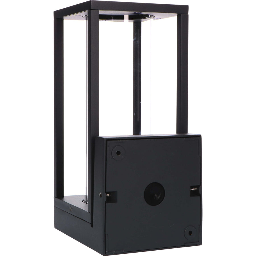 LED's Light LED Wall lamp with glass windows - Rectangle - E27 fitting - IP44 - Black - LED.nl