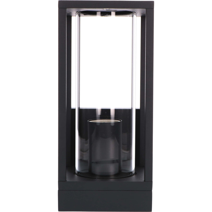 LED's Light LED Wall lamp with glass windows - Rectangle - E27 fitting - IP44 - Black - LED.nl