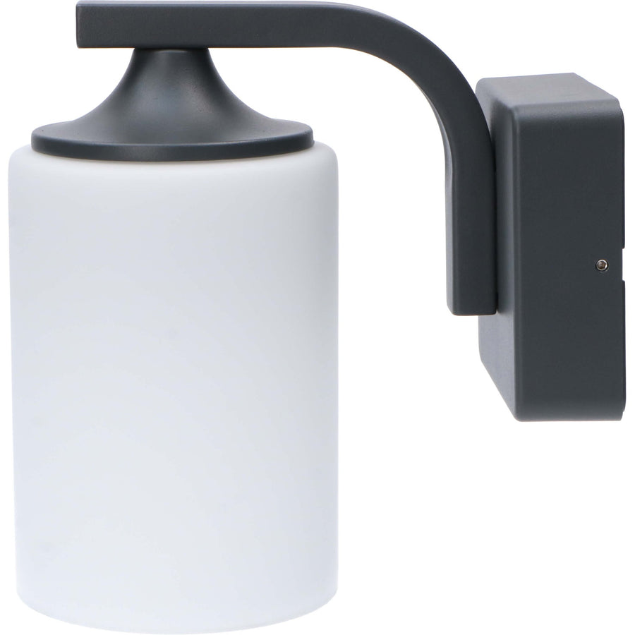 2 pack LED's Light LED Wandlamp Milky met E27 fitting - IP44 - Model Noto - Antraciet Wandlampen LED.nl