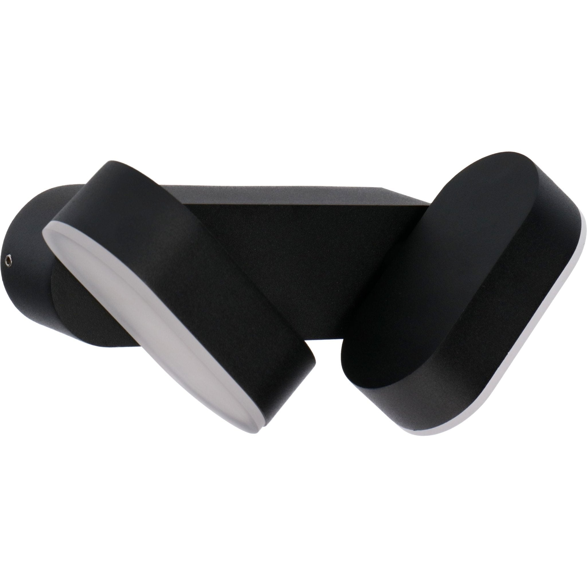 LED Wandspot Dubbel - Draaibaar - Warm wit licht - IP44 - Rieti - Zwart - LED.nl