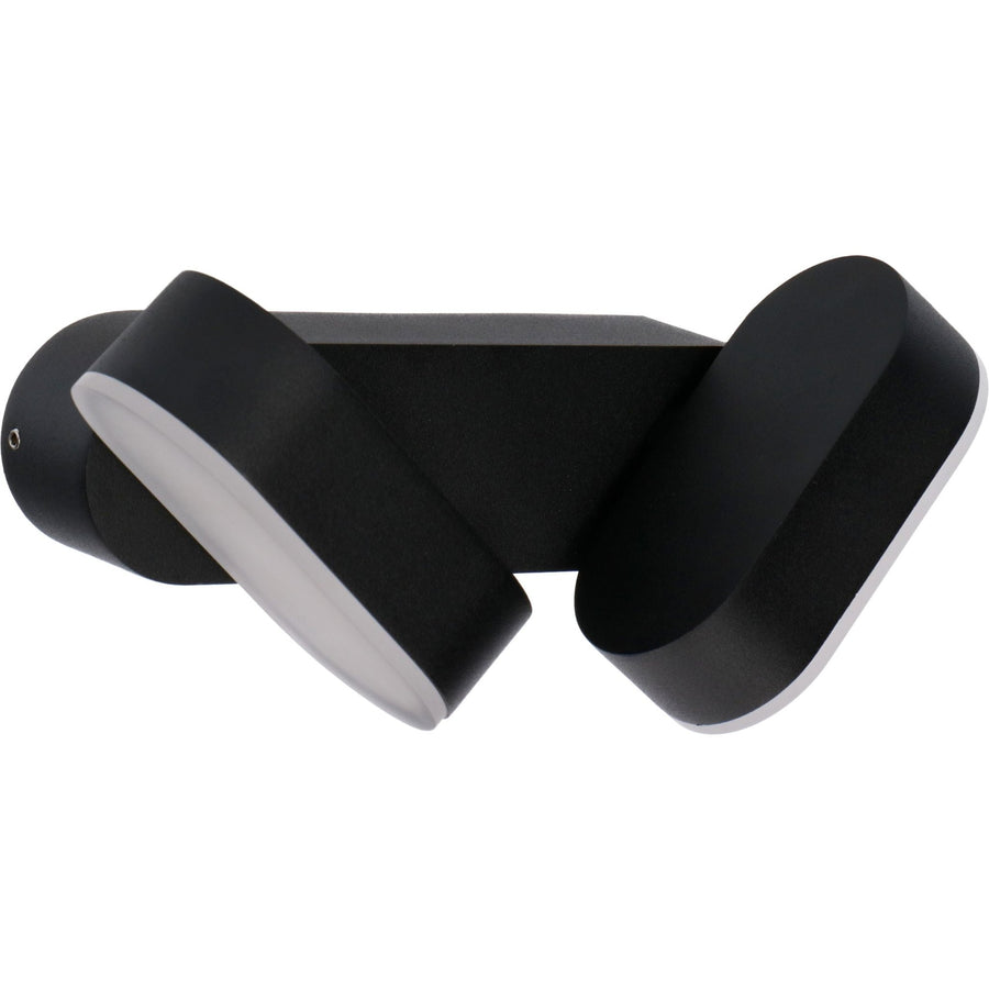 2 pack LED's Light Dubbele LED Buitenlamp - Model Rieti - Warm wit - IP44 waterbestendig - Zwart Wandlampen LED.nl