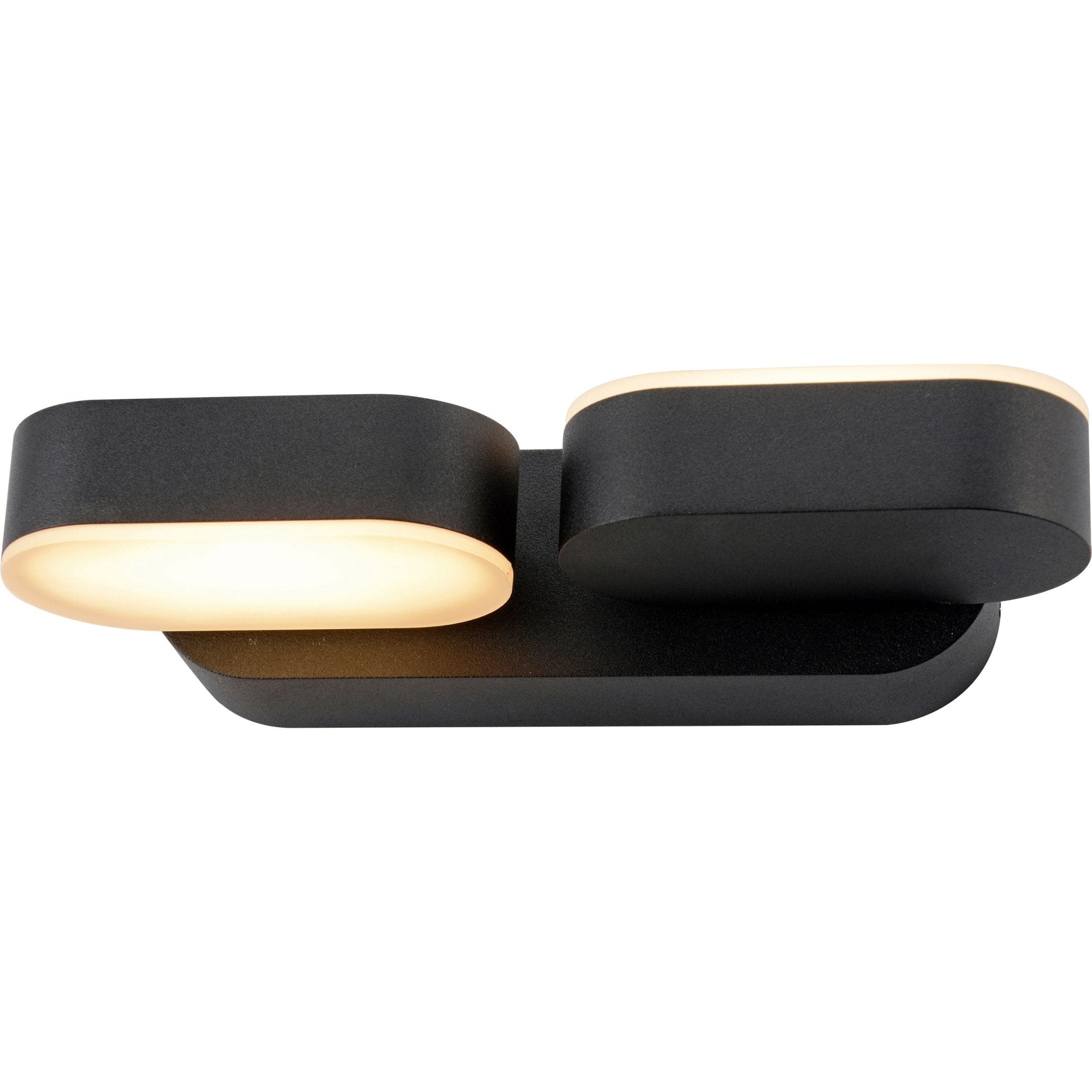 LED Wandspot Dubbel - Draaibaar - Warm wit licht - IP44 - Rieti - Zwart - LED.nl