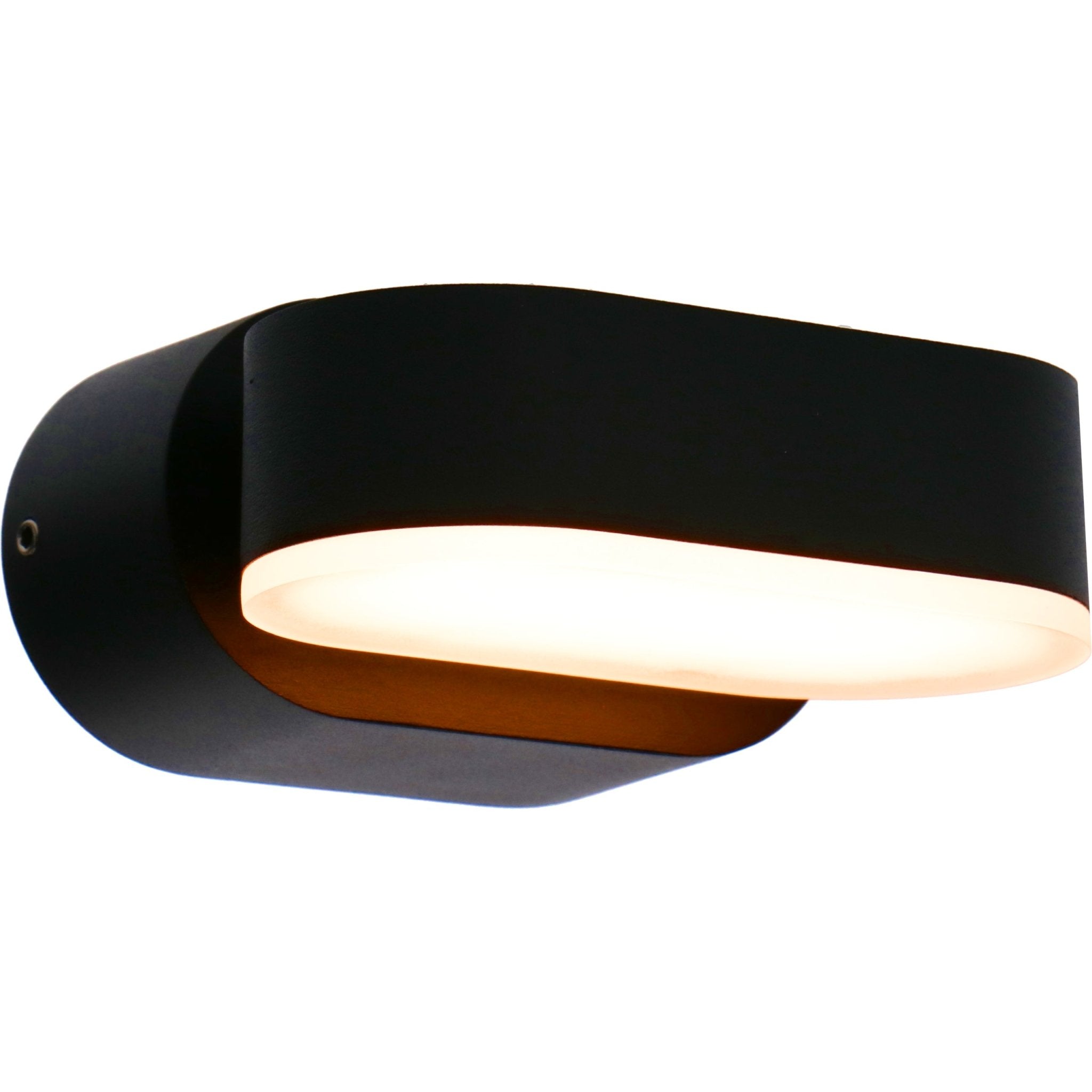 LED Wandspot Enkel - Draaibaar - Warm wit licht - IP44 - Rieti - Zwart - LED.nl