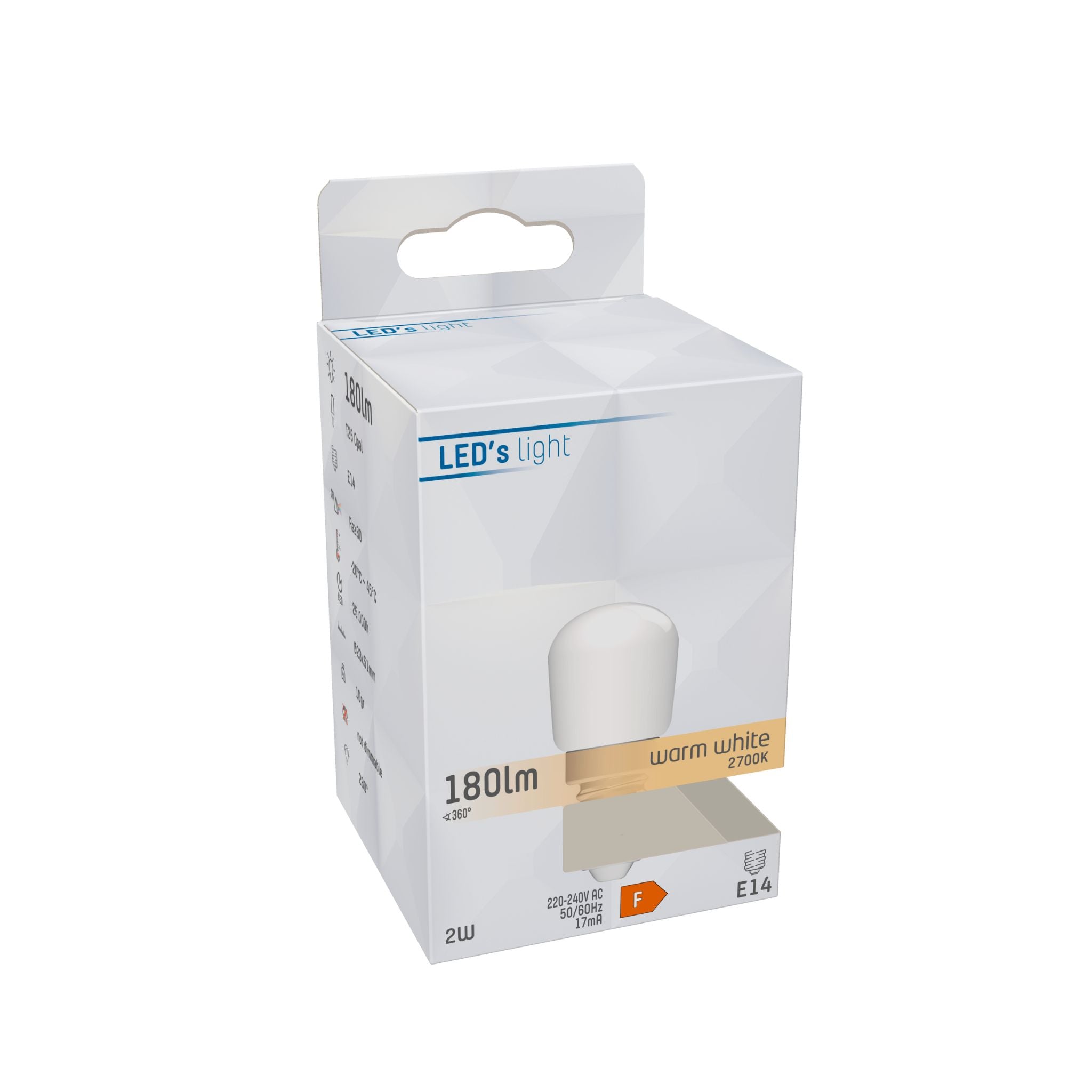 LongLife LED Lamp E14 - T26 - Geschikt voor koelkast en afzuigkap - Warm wit - 2W (19W) - LED.nl