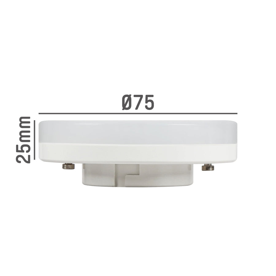 LongLife LED Lamp GX53 - Dimbaar warm wit licht - 6W vervangt 48W - 2700K Dimbare lampen LED.nl
