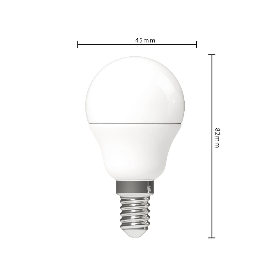 LED E14 Lamp rond - 470 lm - Warm wit licht - 3 lampen Lichtbronnen LED.nl