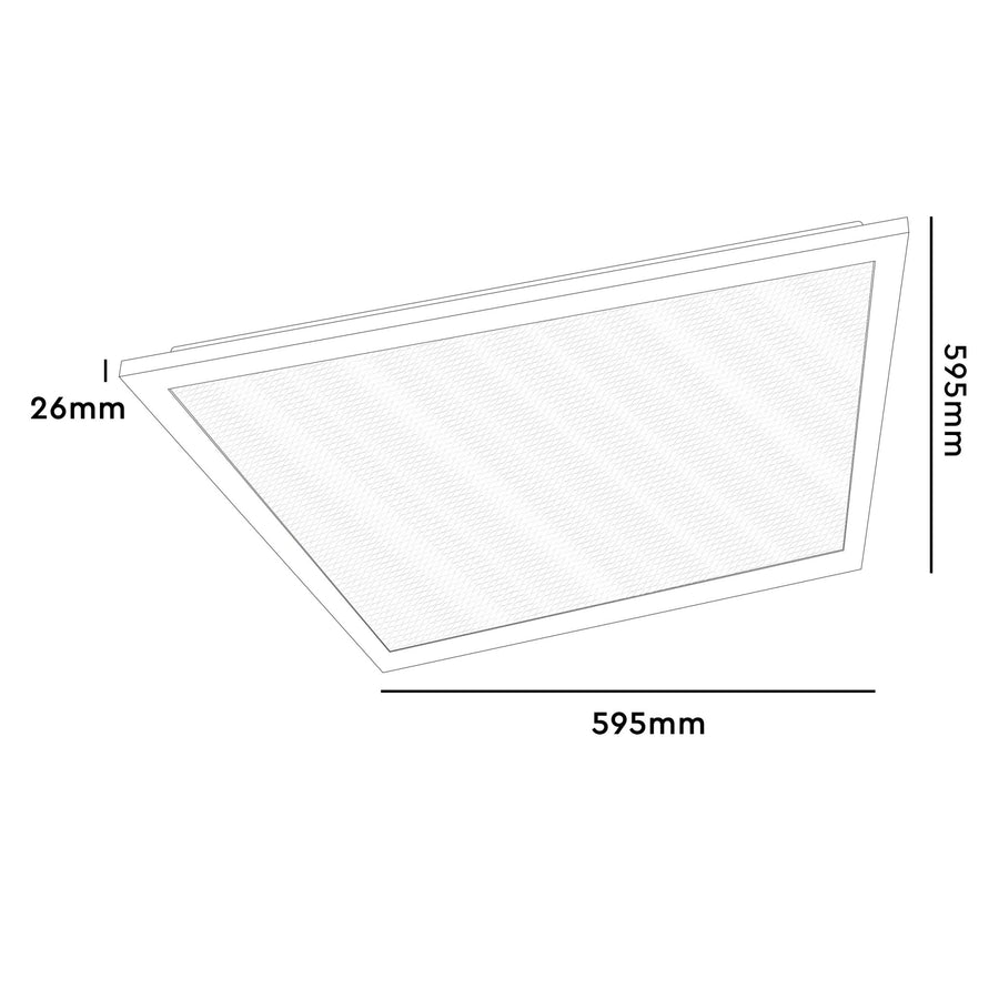 LED-Panel 595 x 595 mm – Quadratisch – Neutralweiß (4000 K) – 4000 Lumen – 40 W - LED.de