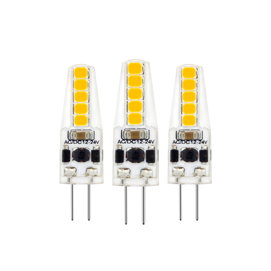 LongLife LED Steeklamp G4 - 12V - Dimbaar warm wit licht - 1.9W (20W) - 3 lampjes Dimbare steeklampjes LED.nl