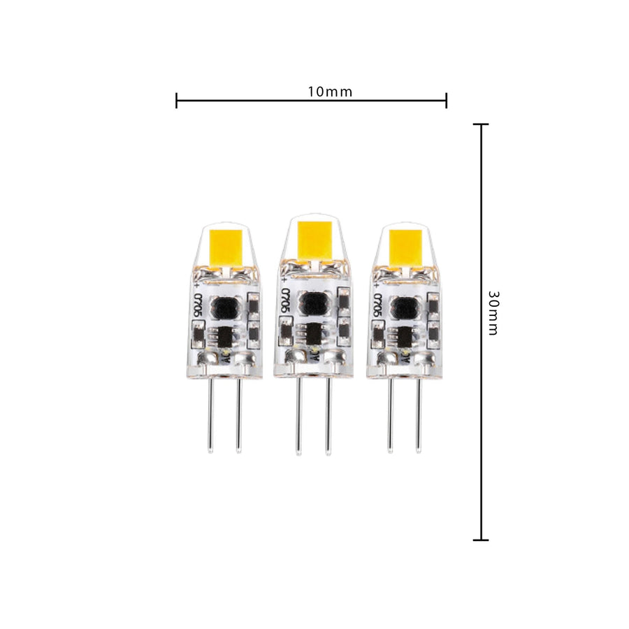 G4 LED Lampen - 12V - 1W vervangt 10W - Warm wit licht - 3PACK Dimbare steeklampjes LED.nl