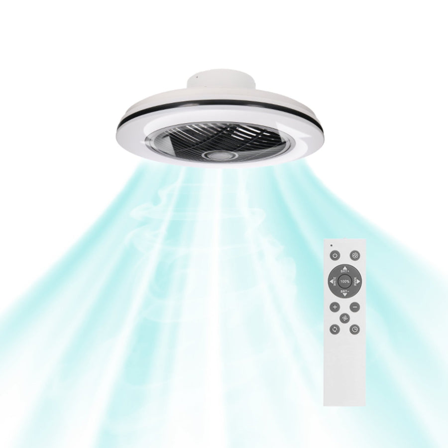Moderner 3D-Deckenventilator mit Beleuchtung 50cm - Dimmen und Lichtfarbeinstellung per Fernbedienung - Mit Sommer- und Wintermodus und Timerfunktion - LED.de