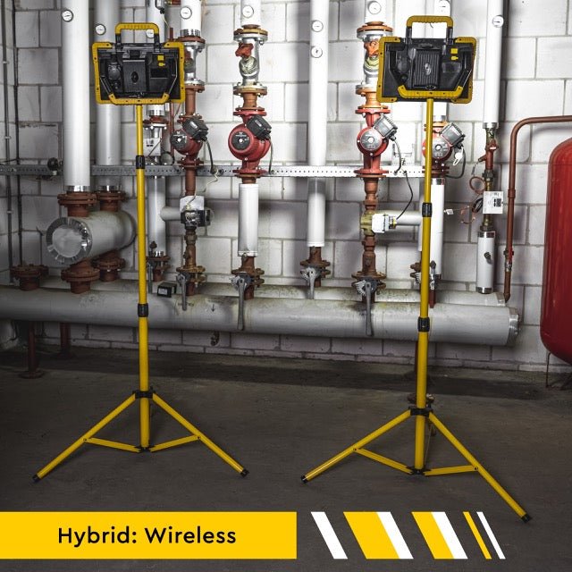 MultiPro Hybride LED bouwlamp 47W – Bedraad en draadloos te gebruiken – 5500 lumen – IP54 – Rough Service Tested - LED.nl