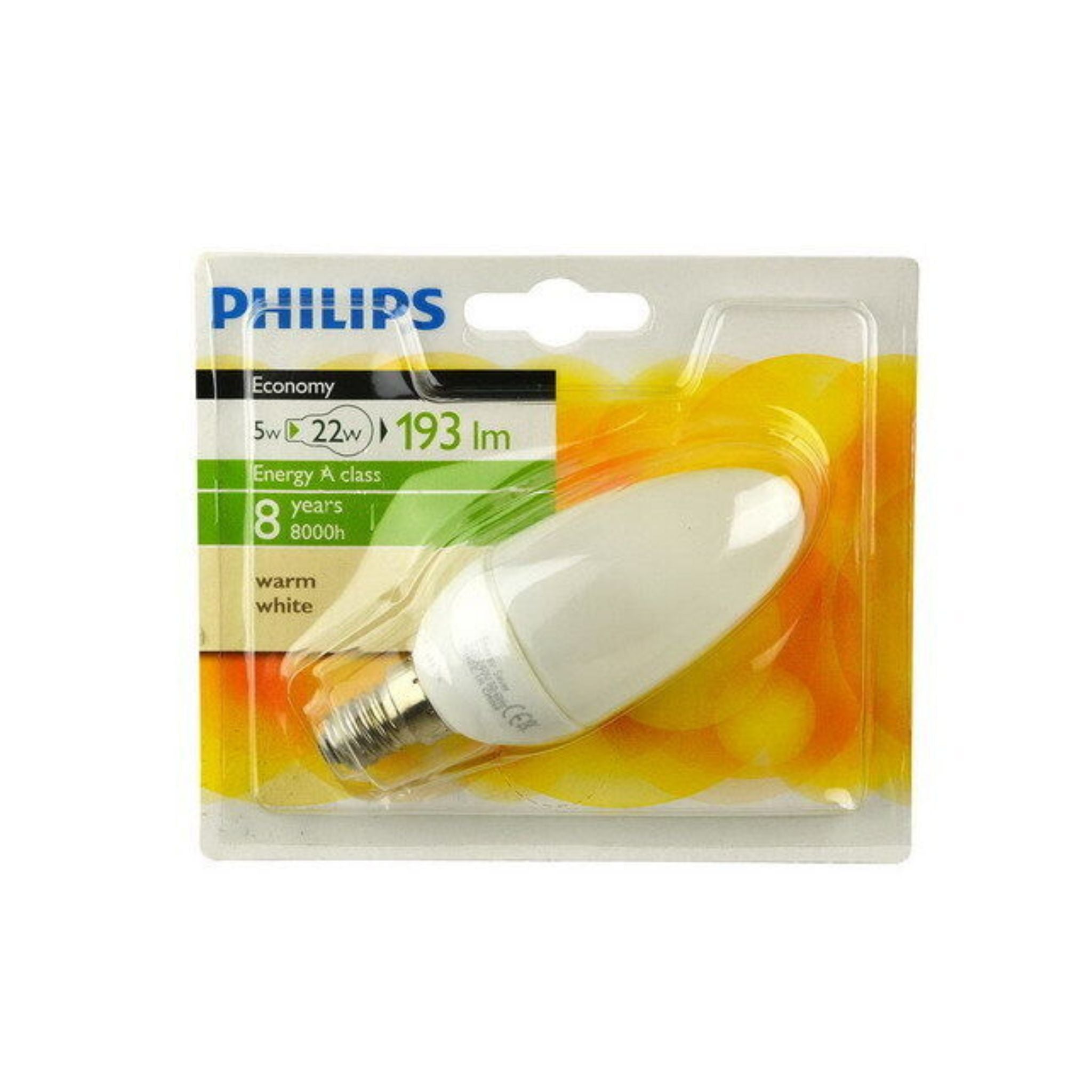 Philips Softone E14 Spaarlamp - Kaarsvormig - Mat - 5W vervangt 22W - Warm wit licht - LED.nl