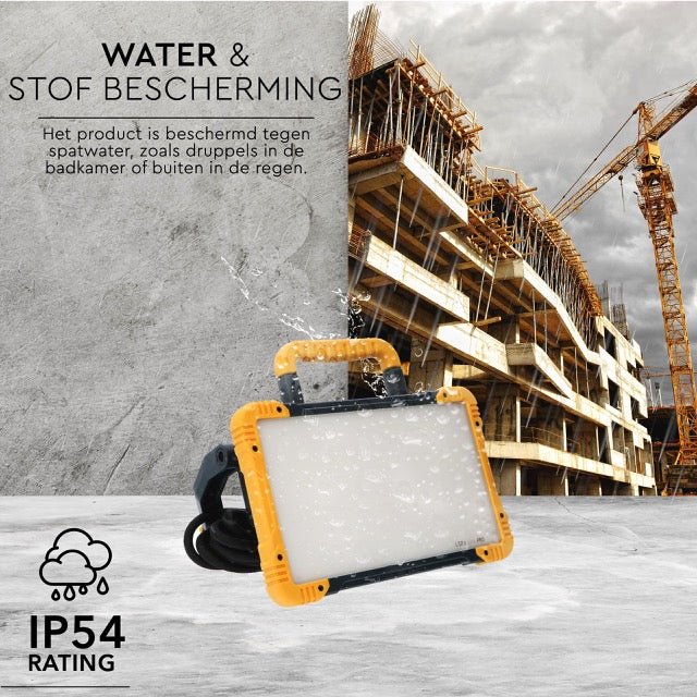 LED's Work Premium LED Werklamp 3200 - 5 meter kabel - Rough Service Tested - IP54 waterdicht - 30W Bouwlampen LED.nl