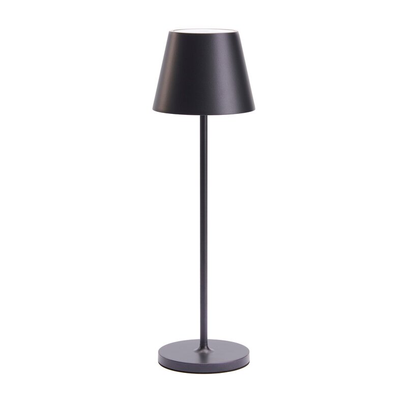 Premium LED Tafellamp met oplaadstation - Oplaadbaar & Draadloos - Voor binnen en buiten - Grijs - LED.nl