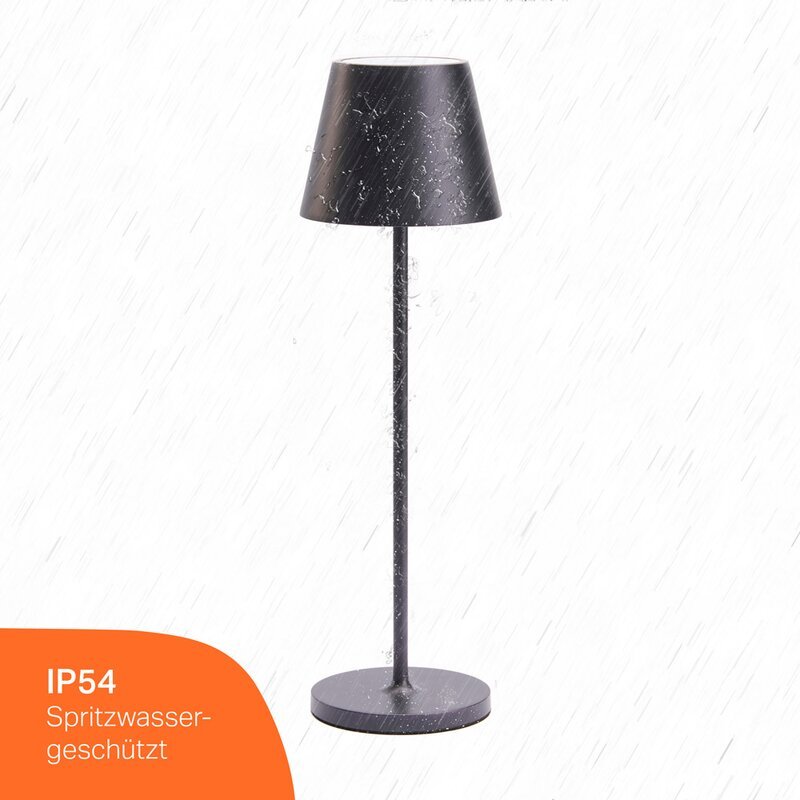 Premium LED Tafellamp met oplaadstation - Oplaadbaar & Draadloos - Voor binnen en buiten - Grijs - LED.nl