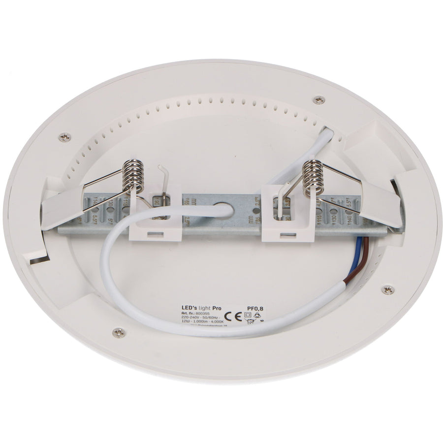 PRO LED Recessed ceiling lamp ø 16 cm - Ultra thin - Dimmable cold white light - 12W  - LED.nl