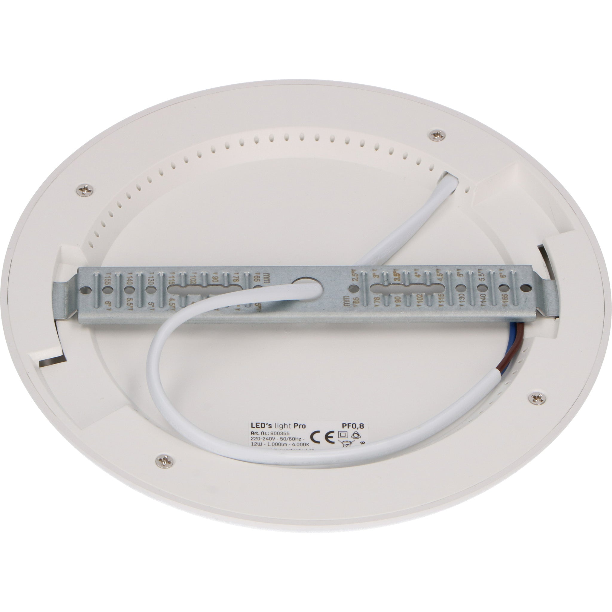 PRO LED Inbouw plafondlamp ø 16 cm - Ultra dun - Dimbaar koud wit licht - 12W Plafondlampen LED.nl