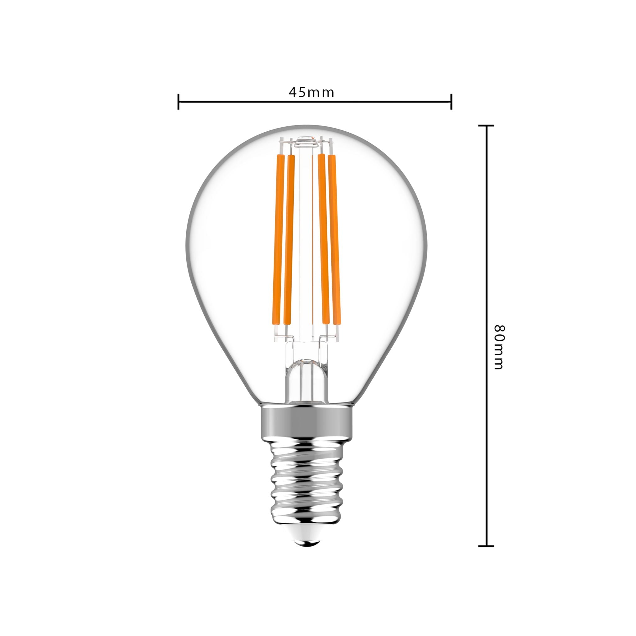Dimbare LED Lamp E14 - Dimbaar warm wit licht - 470 lm Dimbare filament lampen LED.nl