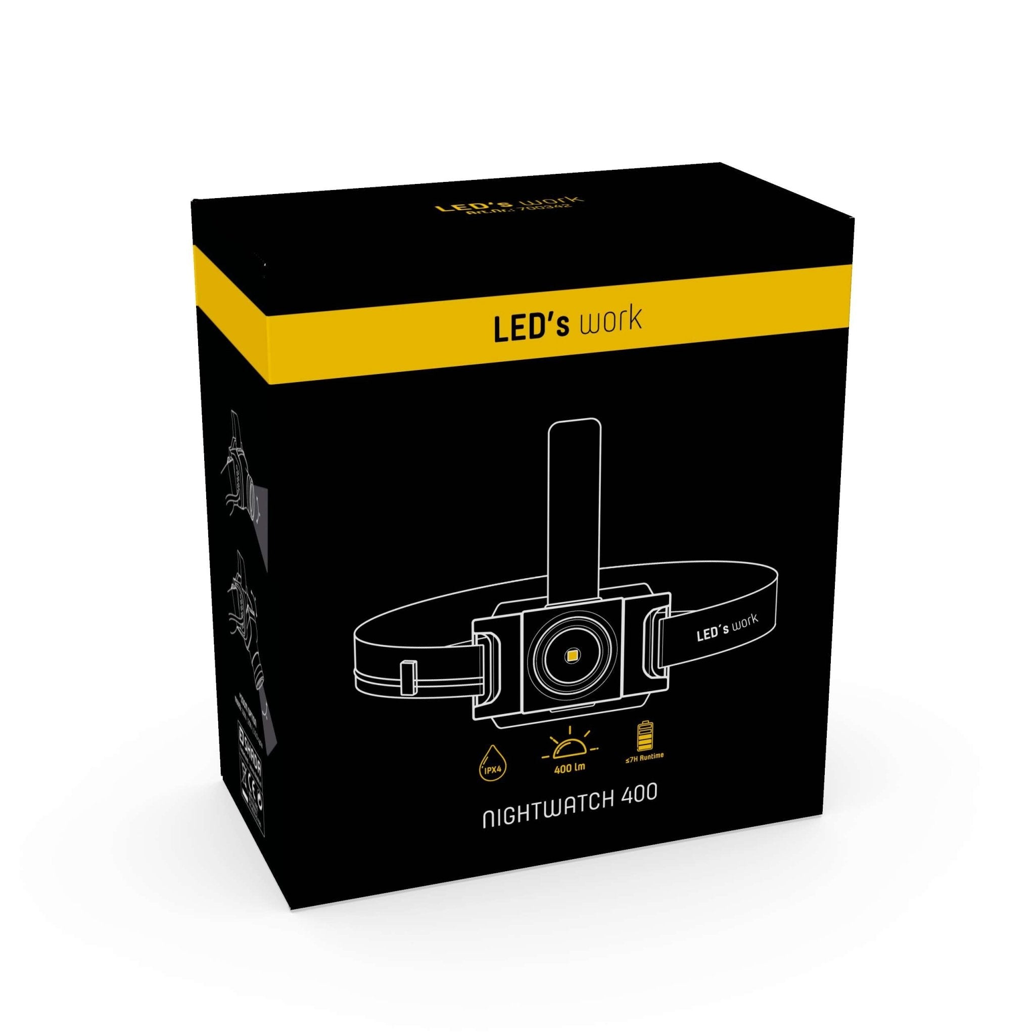 Professional LED Hoofdlamp op batterijen met zoomfunctie - IP44 - Dimbaar licht - 400 lm - LED.nl