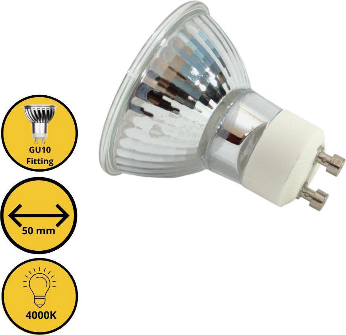 Proventa Longlife LED GU10 Reflectorlamp - Koud wit - MR16 - 1 x LED spot met GU10 fitting - LED.nl