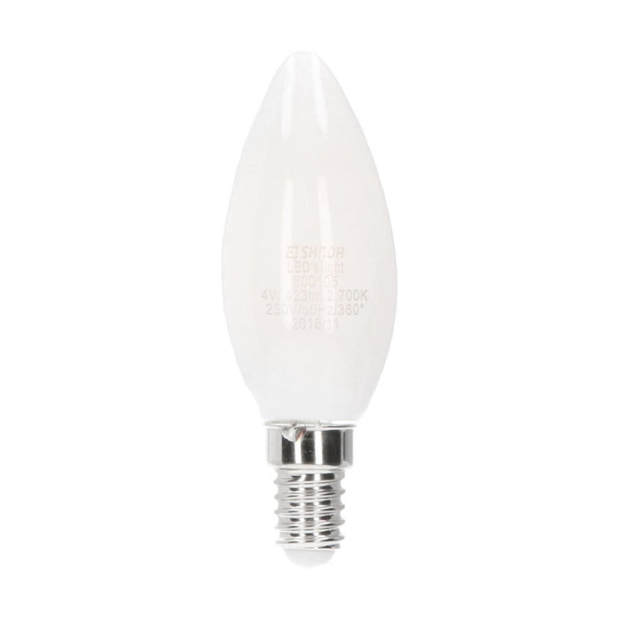 Proventa LongLife LED kaarslamp met mat witte afwerking - E14 fitting - _ 35 mm - 1 x led lamp Lichtbronnen LED.nl