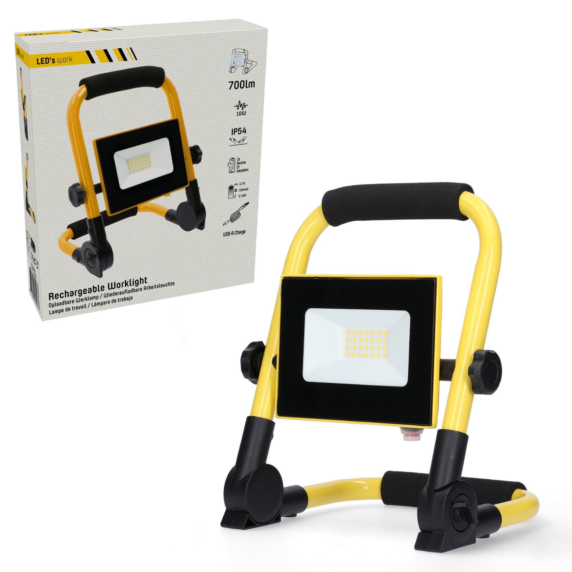 ProWork LED Bouwlamp - Inklapbaar & Draaibaar - Stof- en waterbestendig - 700 lm - LED.nl