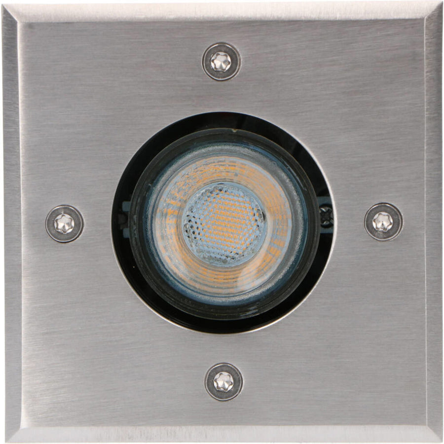 LED's Light RVS LED Grondspot inbouw vierkant - Voor oprit en tuin - IP67 waterdicht - Zilver Grondspotjes LED.nl