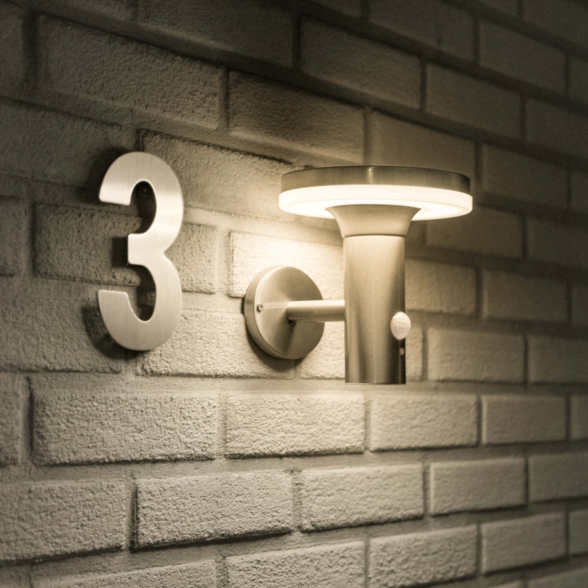 RVS Solar LED Buitenlamp met bewegingssensor - Draadloos - 3 standen - Zilver - LED.nl