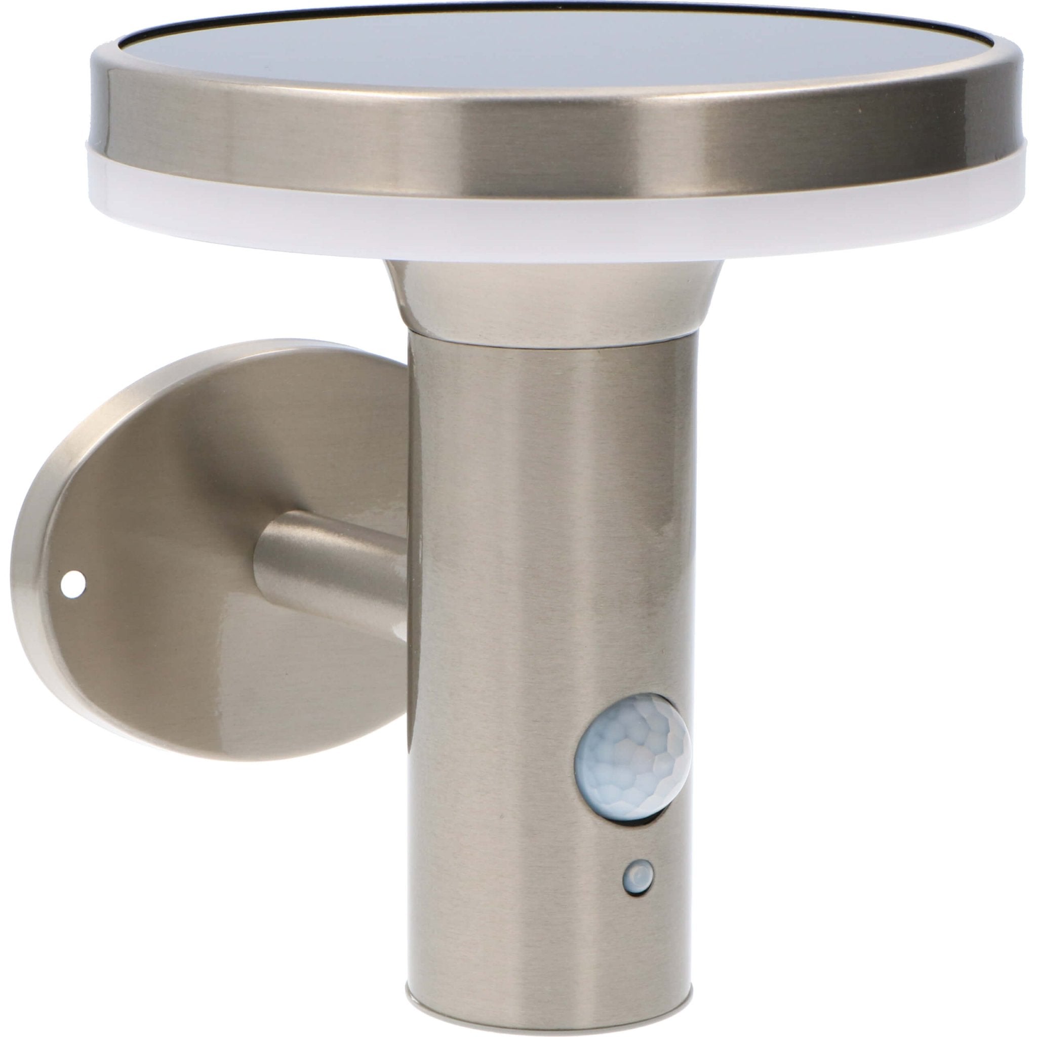 RVS Solar LED Buitenlamp met bewegingssensor - Draadloos - 3 standen - Zilver - LED.nl