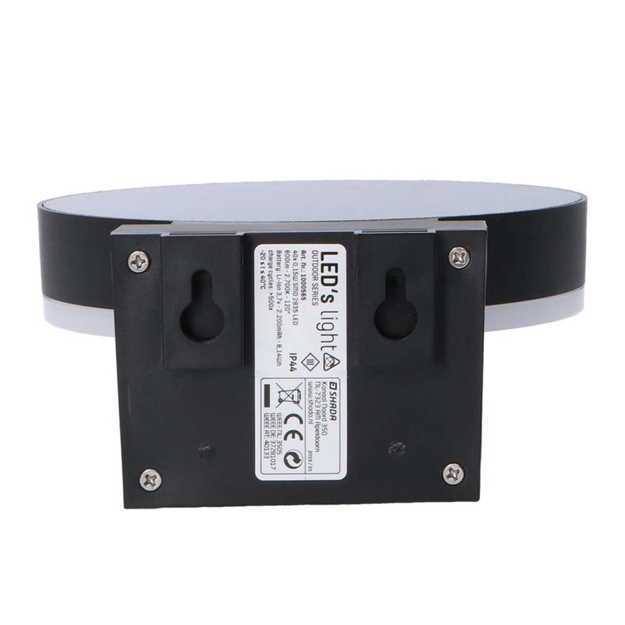 RVS Solar LED Buitenlamp met bewegingssensor - Draadloos - 3 standen - Zwart Buitenlampen LED.nl