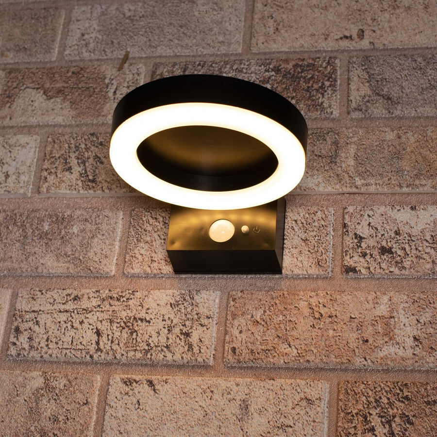 RVS Solar LED Buitenlamp met bewegingssensor - Draadloos - 3 standen - Zwart Buitenlampen LED.nl