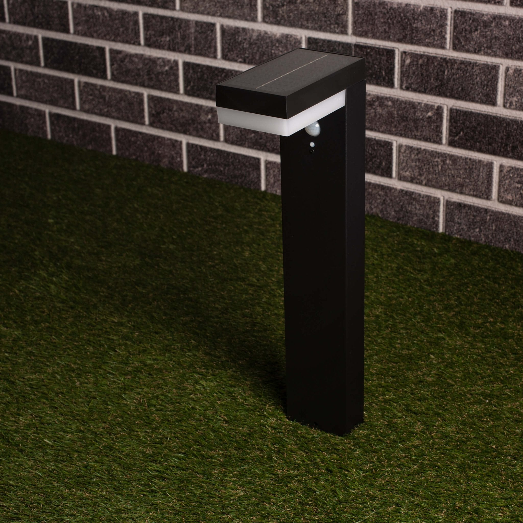 RVS Solar LED Tuinpaal met bewegingssensor - Draadloos - 3 standen - Zwart - LED.nl