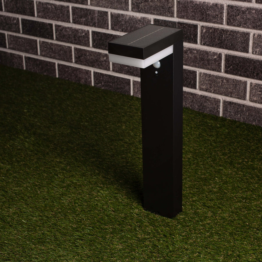 LED's Light stainless steel Solar LED Garden Lamp Pole Lamp with Motion Sensor - Wireless - 3 Modes - Black - LED.nl