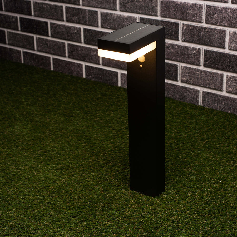 LED's Light stainless steel Solar LED Garden Lamp Pole Lamp with Motion Sensor - Wireless - 3 Modes - Black - LED.nl