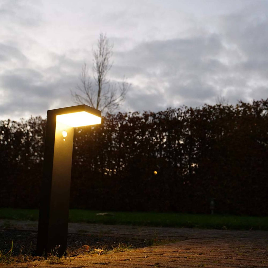 LED's Light stainless steel Solar LED Garden Lamp Pole Lamp with Motion Sensor - Wireless - 3 Modes - Black - LED.nl
