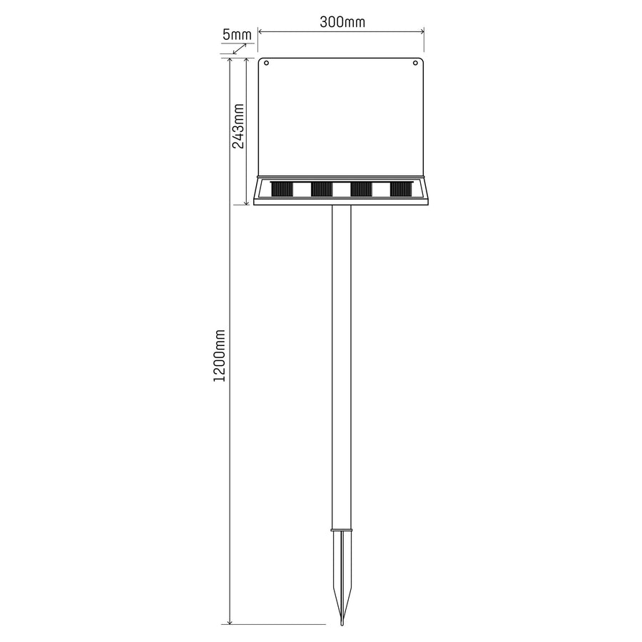 LED's Light Solar LED-Anzeige Schreibtafel für den Außenbereich – Kabellos, solarbetrieben – Inkl. Stift - LED.de